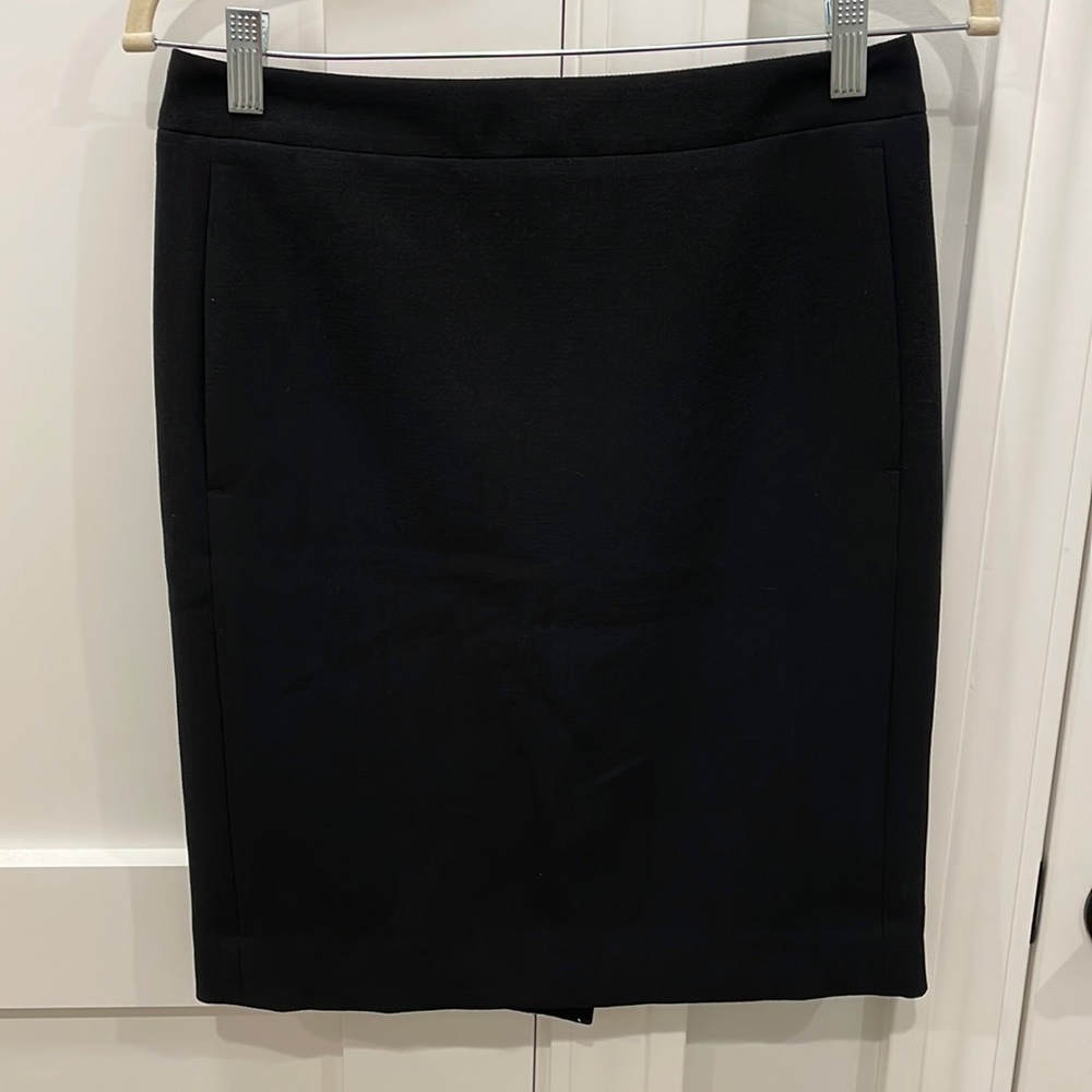 J.Crew Factory Black Pencil Skirt Size 0 NWT
